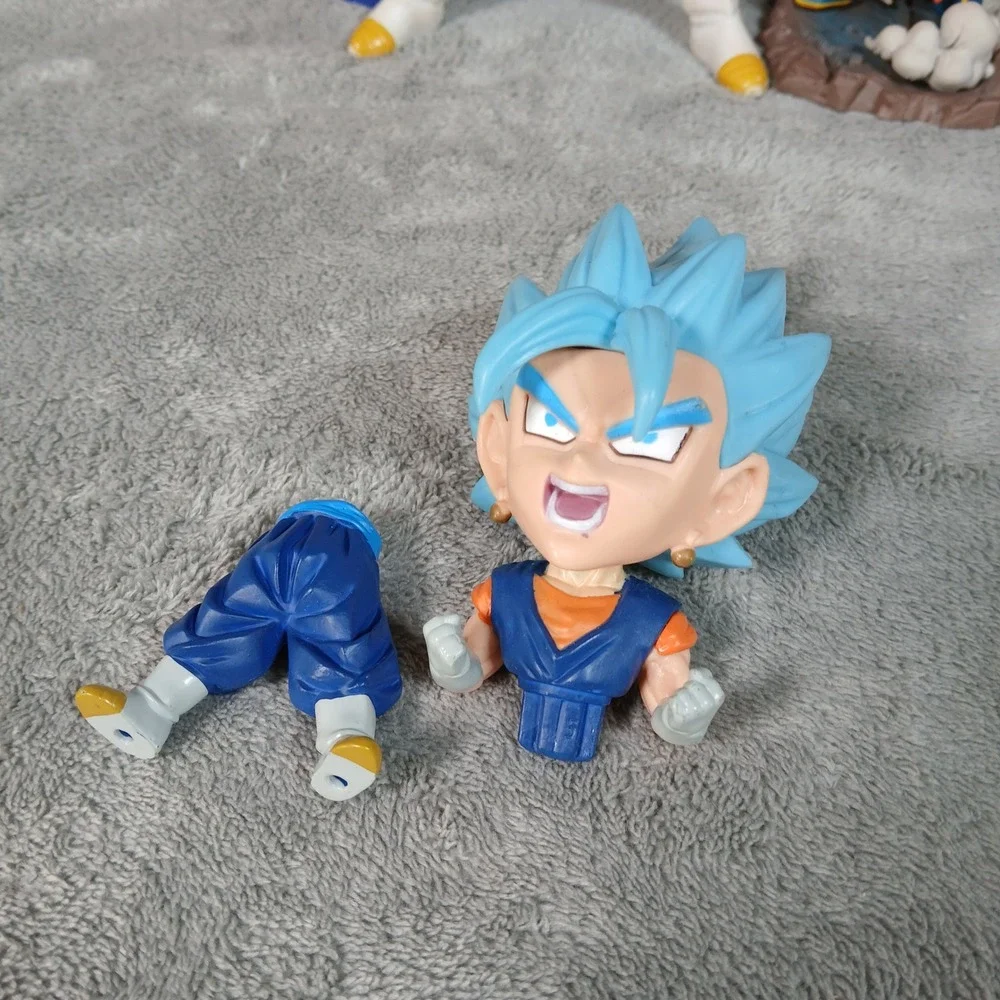 Dragon Ball Z Super Figure Lot Goku Vegeta Vegito Blue Anime PVC Toy Multi Color